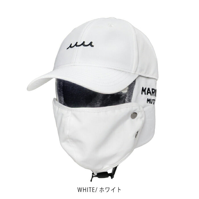 muta MARINE GOLF ムータマリンゴルフ メンズ レディース 3WAY イヤーマフキャップ 帽子 汗止め部分吸水速乾生地 イヤーマフ、マスク部分は着脱可能 サイズ調整可能 mmst-622263