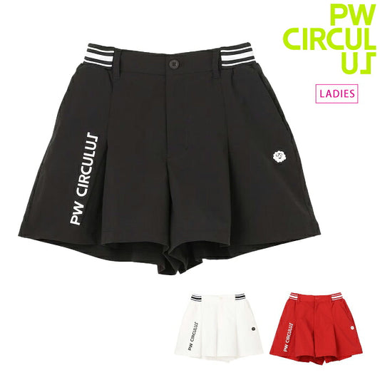 PW CIRCULUS ピーダブリュサーキュラス ゴルフウェア レディース ボックスプリーツショーツ ストレッチ phpqlm0508