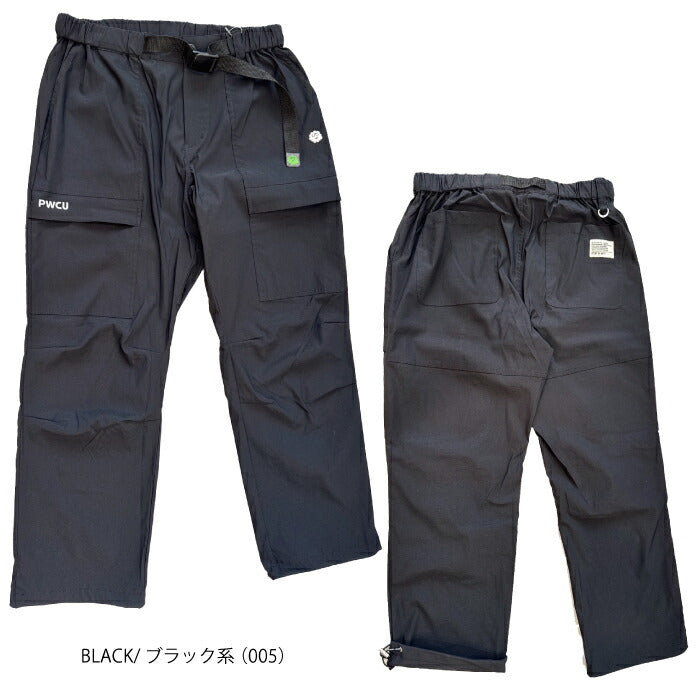 PW CIRCULUSピーダブリュサーキュラス ゴルフウェア メンズ ベルト付 ワイドカーゴパンツ 撥水加工 ストレッチ pppngm0411