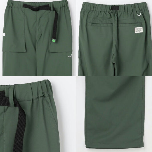 PW CIRCULUS ピーダブリュサーキュラス ゴルフウェア メンズ MEN ワイドカーゴパンツ ロングパンツ ベルト付き 接触冷感 UVカット 撥水 防透け ストレッチ pppnlm0321