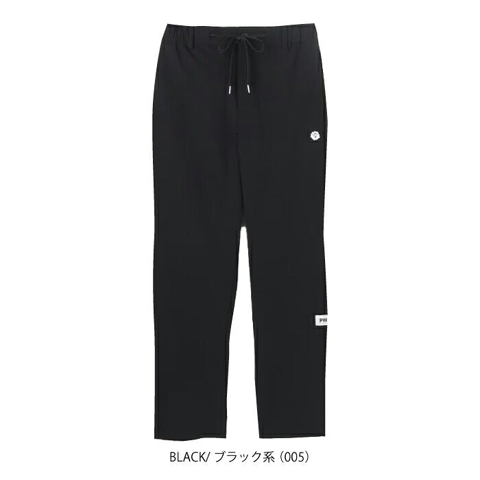 PW CIRCULUS ピーダブリュサーキュラス ゴルフウェア レディース WOMEN ストレートパンツ ベーシックデザイン すっきりとしたシルエット ウエストコード2WAY仕様 接触冷感付 UVカット 撥水 ストレッチ pppqlm0404