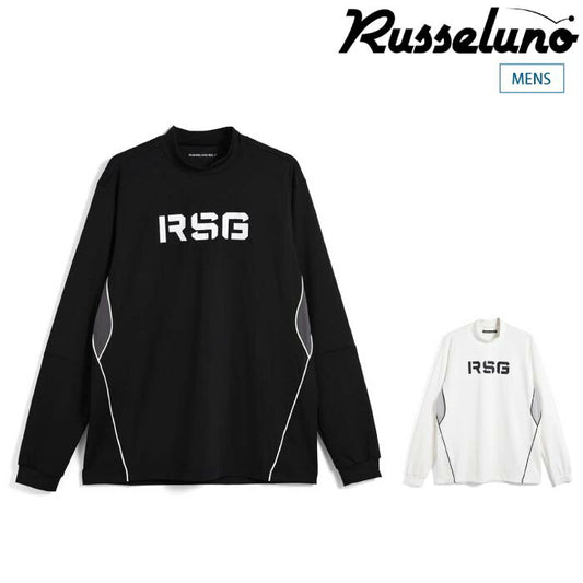 Russeluno ラッセルノ ゴルフウェア メンズ LS MOCKNECK (PIPING) 長袖 モックネック 吸汗速乾 RG-2430605