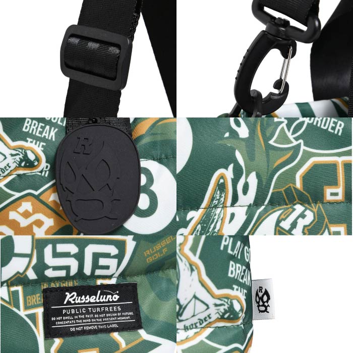 Russeluno ラッセルノ ゴルフ メンズ レディース PADDED CART BAG (MULTI LOGO) 中綿 カートバッグ RGD-2432806