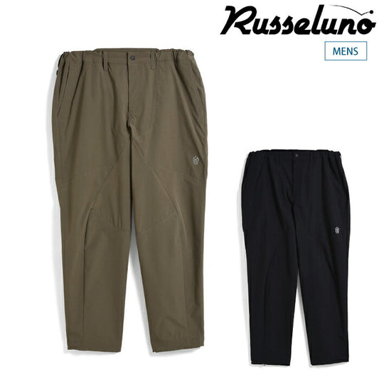Russeluno ラッセルノ ゴルフウェア メンズ パンツ RIPSTOP WIDE TAPERED PANTS (SOLID) ストレッチ 吸湿 セットアップ対応 RS-2530705