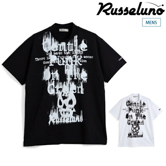 Russeluno ラッセルノ ゴルフウェア メンズ G.P.O.G S/S MOCKNECK TEE G.P.O.Gショートスリーブモックネックティー 半袖シャツ レギュラーフィット 吸汗速乾性 rs-2610606