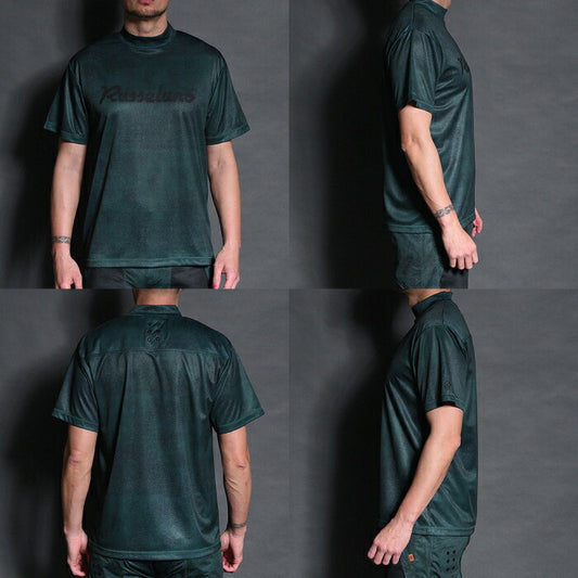 Russeluno ラッセルノ ゴルフウェア メンズ OG LOGO S/S MOCKNECK TEE オリジナルロゴ ショートスリーブモックネックティー 半袖シャツ ルーズシルエット ストレッチ 吸汗速乾性 rs-2610613