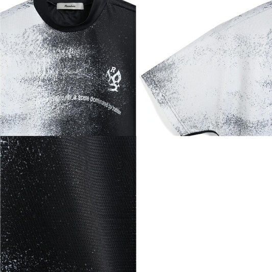 Russeluno ラッセルノ ゴルフウェア メンズ FADE PAINT SS MOCKNECK TEE フェードペイント SS モックネックティー 半袖 レギュラーフィット 吸汗速乾性 rs-2610614