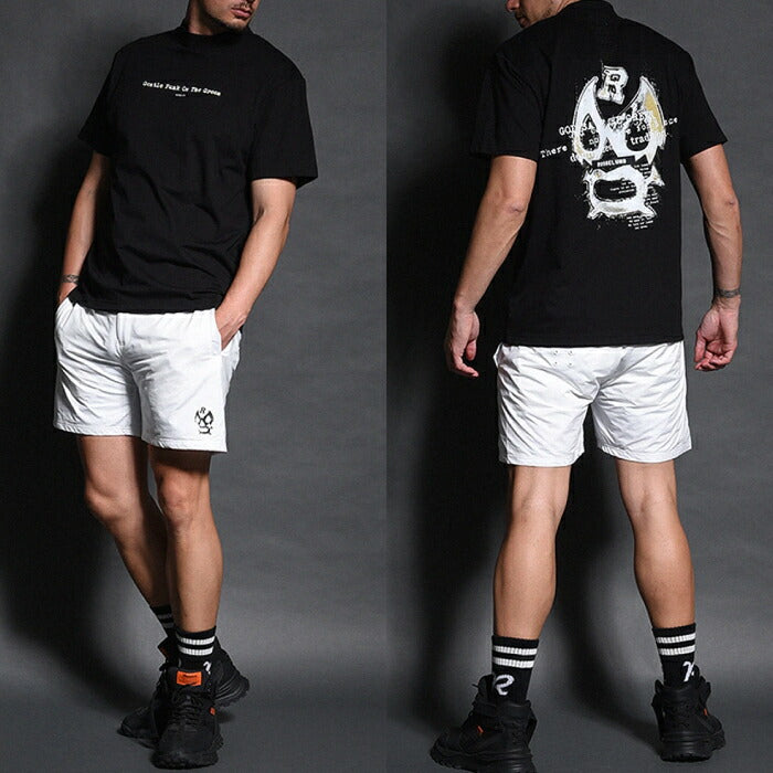 Russeluno ラッセルノ ゴルフウェア メンズ NOISY LUCHA S S MOCKNECK TEE ノイジールチャ ショートスリーブモックネックティー 半袖モックネックシャツ 吸汗速乾 ルーズシルエット rs-2610616
