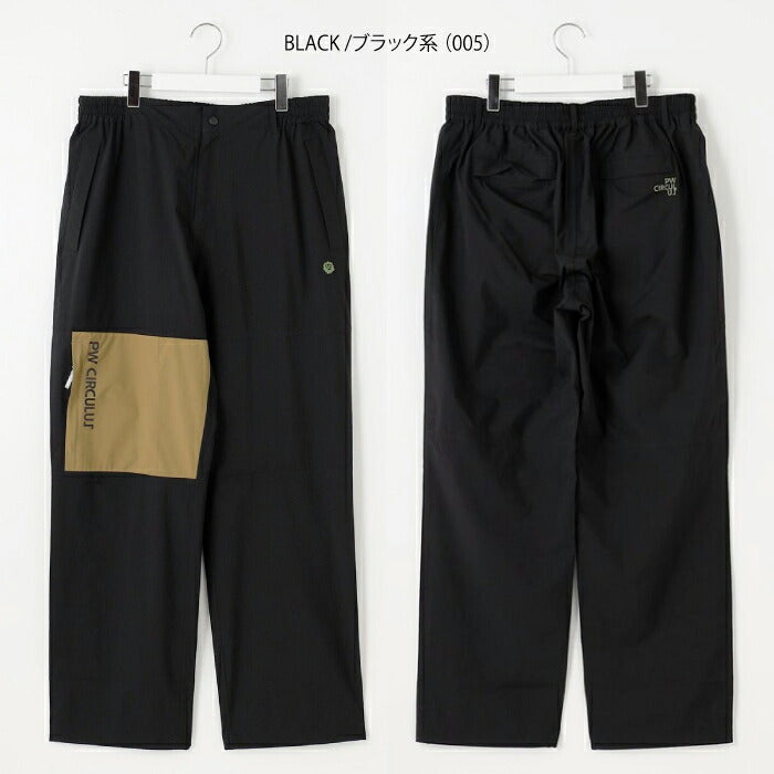PW CIRCULUS ピーダブリュサーキュラス ゴルフウェア メンズ レディース UNISEX 防水レインパンツ 耐水圧20000mm 裾スピンドル 雨対策 RWPNGM0021