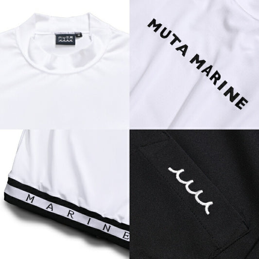 muta MARINE GOLF ムータマリンゴルフ×ゴルフシティアルド 別注オリジナルヘムリブ モックネックシャツ