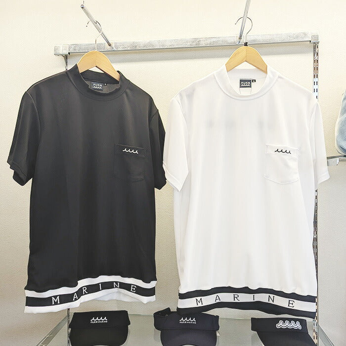 muta MARINE GOLF ムータマリンゴルフ×ゴルフシティアルド 別注オリジナルヘムリブ モックネックシャツ