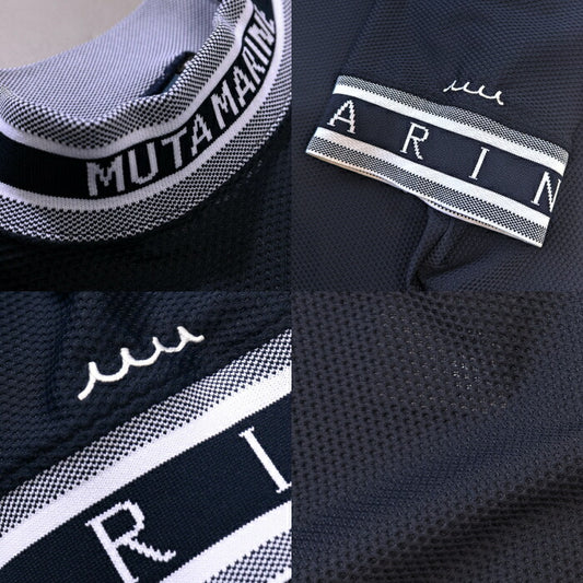muta MARINE GOLF ムータマリンゴルフ×ゴルフシティアルド 別注オリジナルヘムリブ メッシュモックネックシャツ