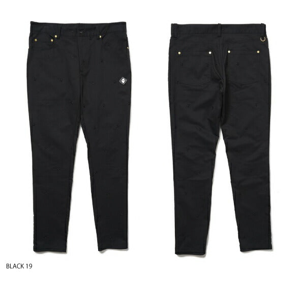 V12 ヴィトゥエルブ ゴルフウェア メンズ STAR EMBROIDERY PANTS ストレッチ V122110-PN01