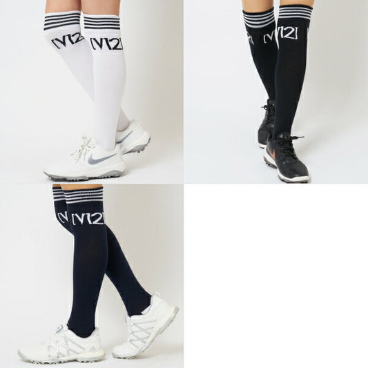 V12 ヴィートゥエルヴ レディース STD KNEE HI SOCKS NAVY 【ネイビー】V122120-AC02-78 CACB_01