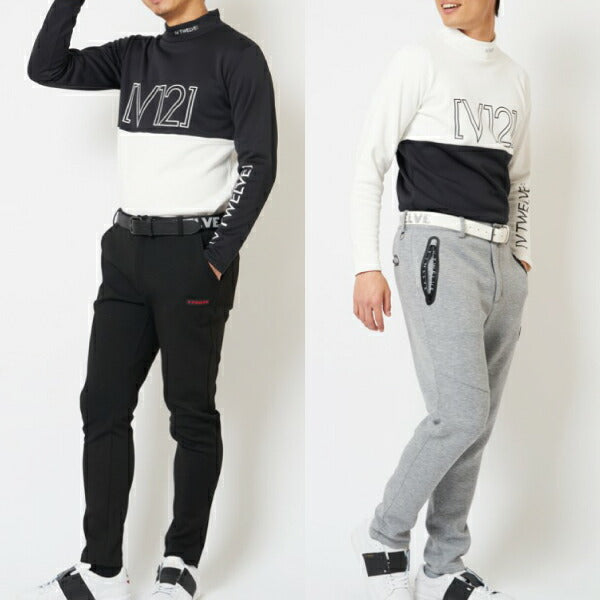 V12 ヴィトゥエルブ メンズ・レディース O/L LOGO MOCK モックネックシャツ 裏起毛 V122120-CT06