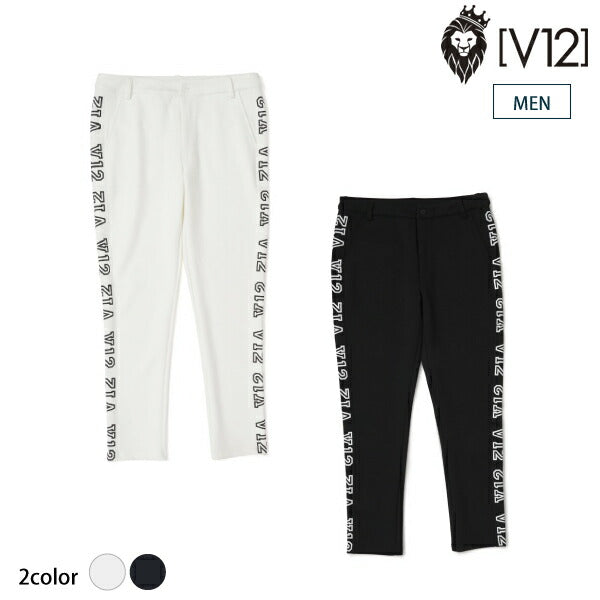 V12 ヴィトゥエルブ メンズ SIDE LOGO PANTS 肌触り抜群のスムース素材・伸縮性・保温性 V122120-PN07