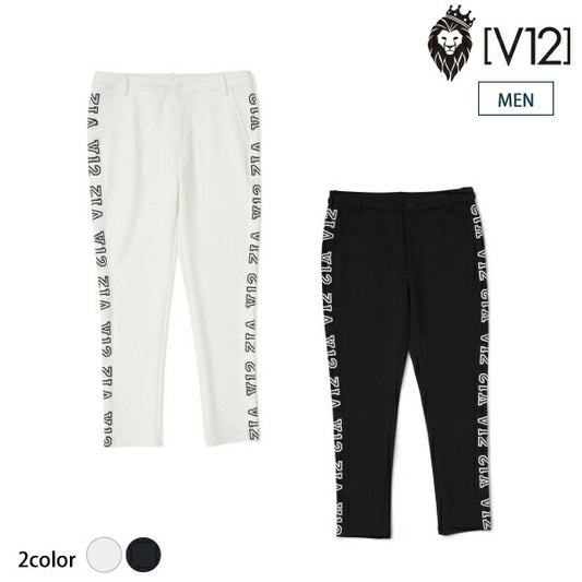 V12 ヴィトゥエルブ メンズ SIDE LOGO PANTS 肌触り抜群のスムース素材・伸縮性・保温性 V122120-PN07