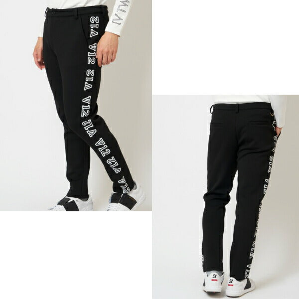 V12 ヴィトゥエルブ メンズ SIDE LOGO PANTS 肌触り抜群のスムース素材・伸縮性・保温性 V122120-PN07