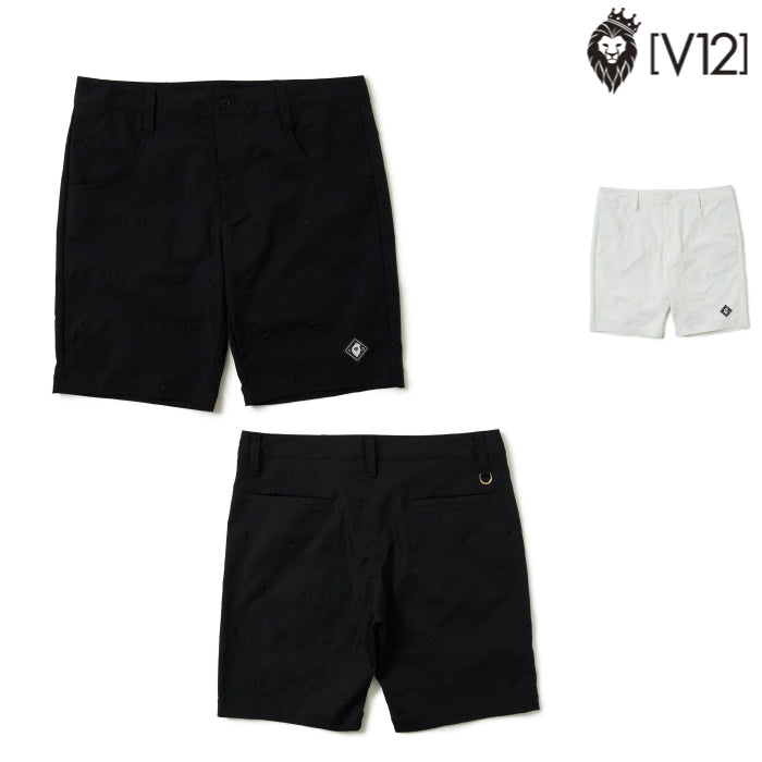V12 ALL STAR SHORTS ショートパンツ V12 ヴィトゥエルブ メンズ ALL STAR SHORTS 刺繍ショートパンツ