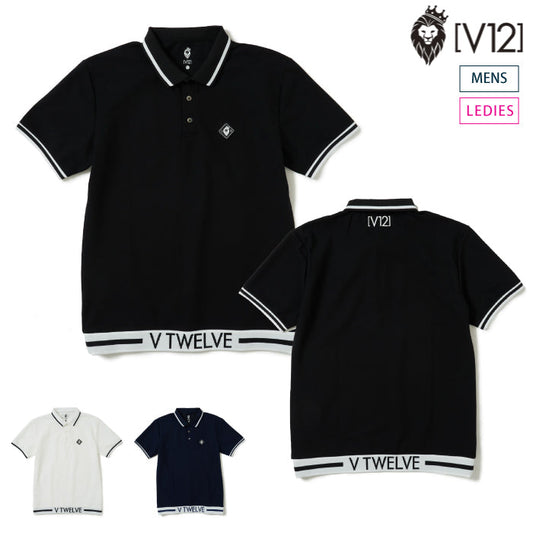 V12 ヴィトゥエルブ メンズ レディース LIB OUT POLO ポロシャツ 吸水速乾 V122310-PL09