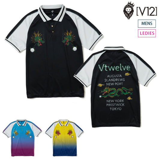 V12 ヴィトゥエルブ メンズ レディース SKA GC POLO 吸水速乾 ポロシャツ V122310-PL20