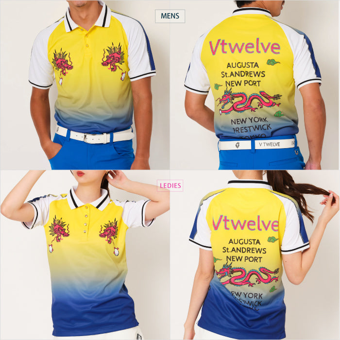 V12 ヴィトゥエルブ メンズ レディース SKA GC POLO 吸水速乾 ポロシャツ V122310-PL20