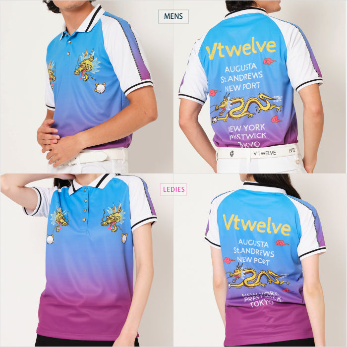 V12 ヴィトゥエルブ メンズ レディース SKA GC POLO 吸水速乾 ポロシャツ V122310-PL20