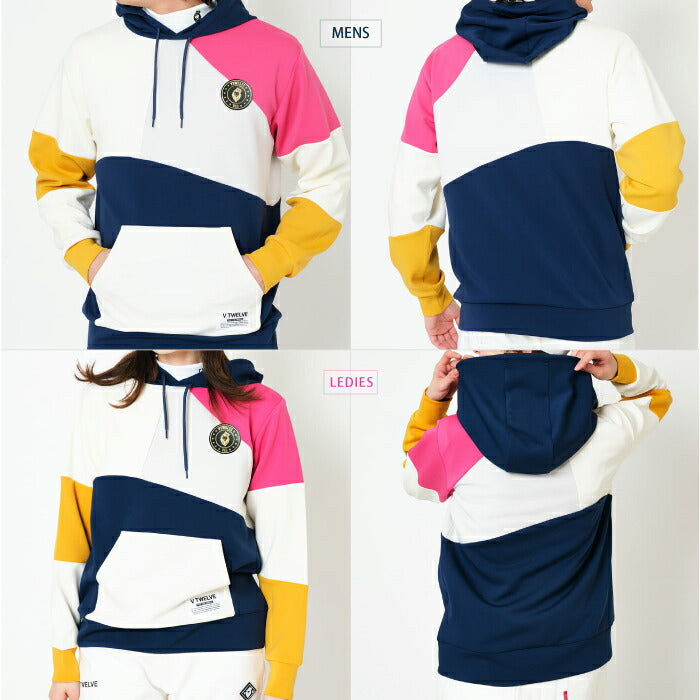 V12 ヴィトゥエルブ メンズ レディース CRAZY PANEL HOODIE パーカー 伸縮性 V122320-SW03