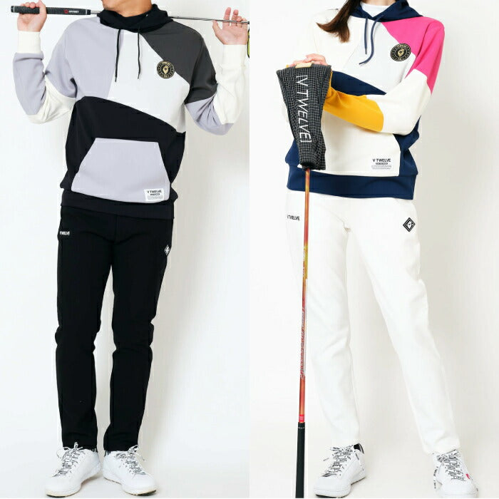 V12 ヴィトゥエルブ メンズ レディース CRAZY PANEL HOODIE パーカー 伸縮性 V122320-SW03