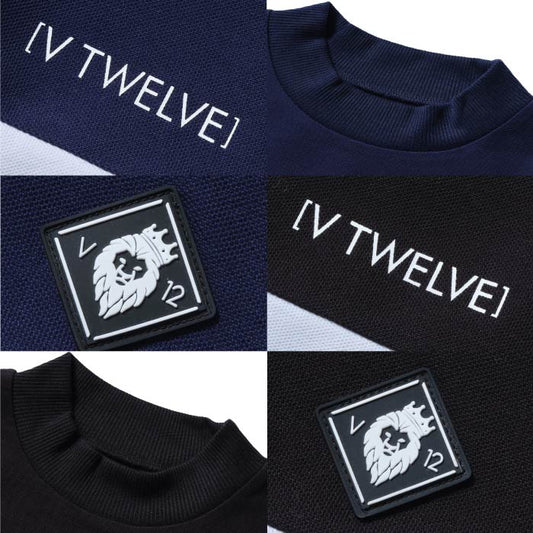 V12 ヴィトゥエルブ ゴルフモックネック 半袖シャツ ゴルフウェア メンズ レディース 2TONE MOCK V122410-MK04