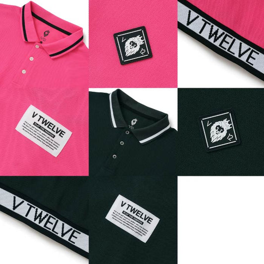 V12 ヴィトゥエルブ ゴルフ ポロシャツ 半袖 ゴルフウェア メンズ レディース RIBY POLO V122410-PL10