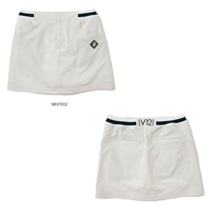 V12 ヴィトゥエルブ ゴルフウェア レディース スカート CHINO SKIRT 腰裏リブ仕様 v122410-sk02