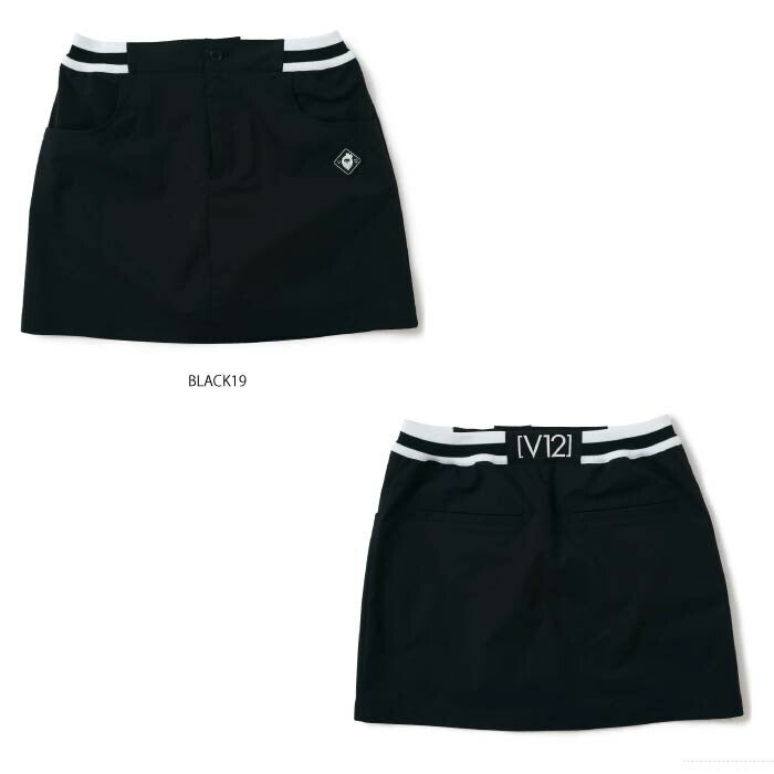 V12 ヴィトゥエルブ ゴルフウェア レディース スカート CHINO SKIRT 腰裏リブ仕様 v122410-sk02