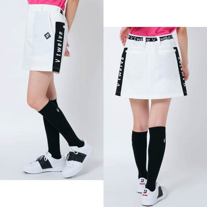 V12 ヴィトゥエルブ ゴルフ スカート ゴルフウェア レディース BR SKIRT 吸汗速乾 V122410-SK03