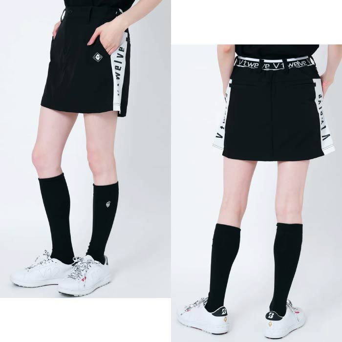V12 ヴィトゥエルブ ゴルフ スカート ゴルフウェア レディース BR SKIRT 吸汗速乾 V122410-SK03