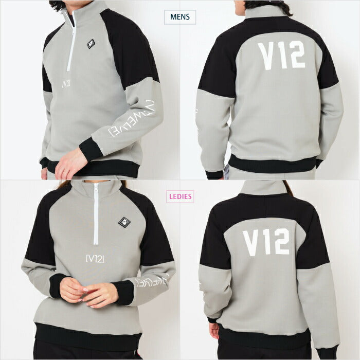 V12 ヴィトゥエルブ メンズ レディース ゴルフウェア SW HZ JKT ハーフジップスウェット ストレッチ V122420-SW12