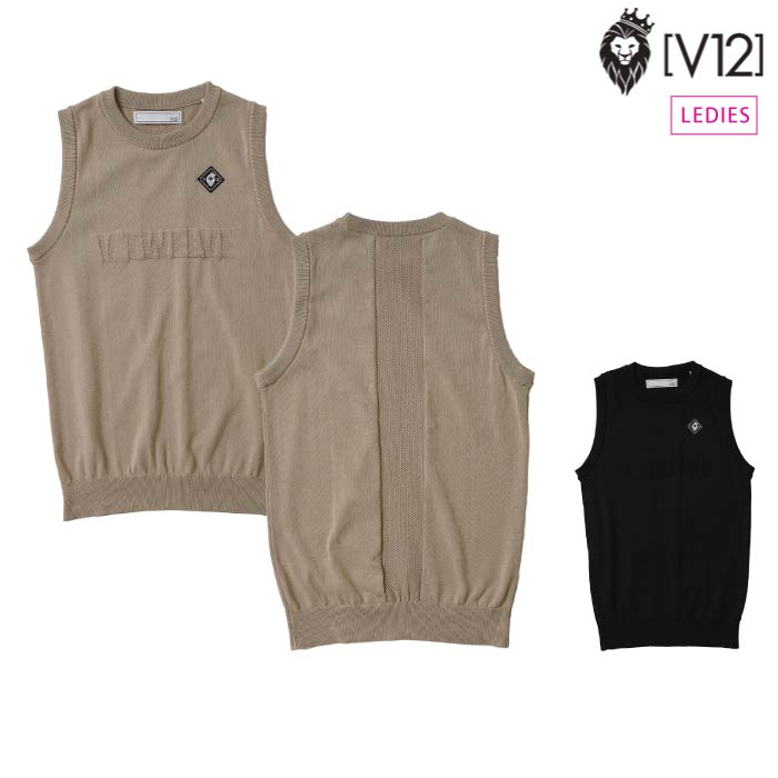 V12 ヴィトゥエルブ レディース ゴルフウェア ニットベスト DIMENSION VEST V122510-KN02