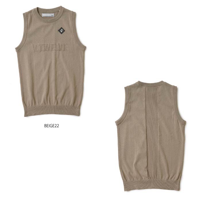 V12 ヴィトゥエルブ レディース ゴルフウェア ニットベスト DIMENSION VEST V122510-KN02