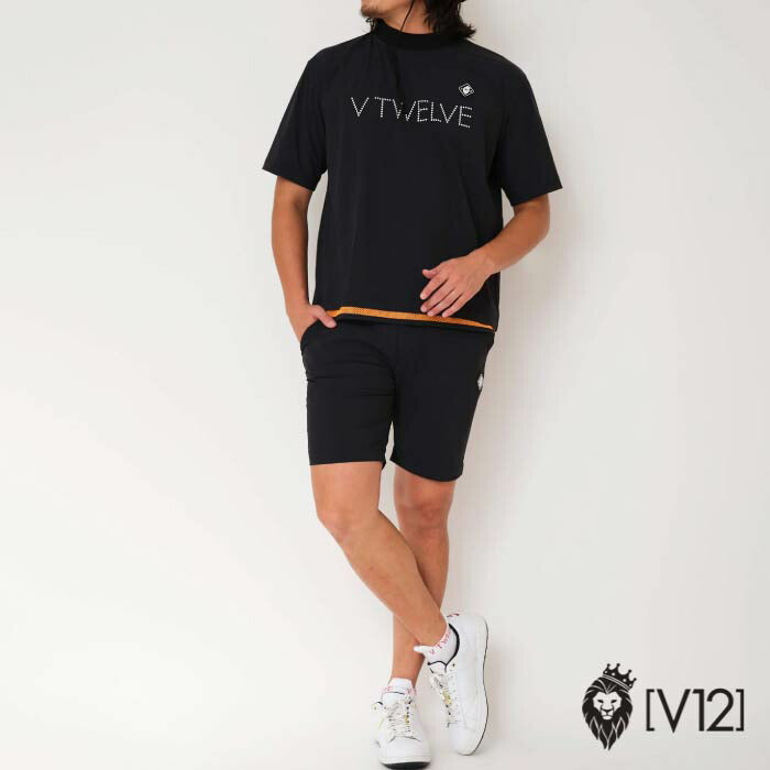 V12 ヴィトゥエルブ ゴルフウェア メンズ モックネック LAY MOCK ストレッチ セットアップ対応 V122510-MK03