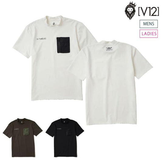 V12 ヴィトゥエルブ ゴルフウェア メンズ レディース 半袖モックネック MA12 MOCK 吸水速乾 v122510-mk06