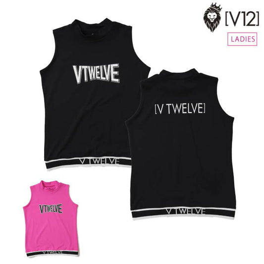 V12 ヴィトゥエルブ ゴルフウェア メンズ レディース モックネック CINEMA RIB N/S MOCK ストレッチ 吸水速乾 V122510-MK20