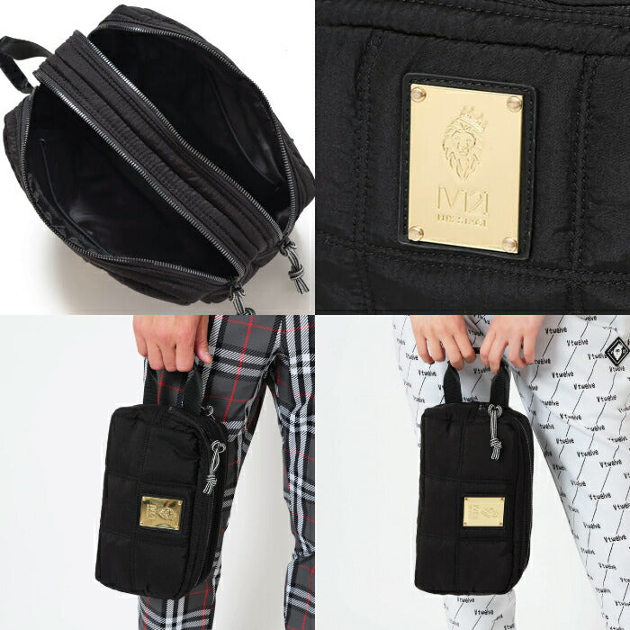 V12 ヴィトゥエルブ ゴルフウェア メンズ レディース QUILT POUCH 高級感 ファスナーポケット V122520-BG04