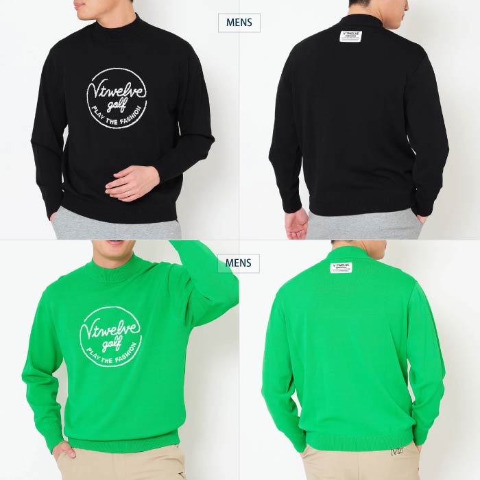 V12 ヴィトゥエルブ ゴルフウェア メンズ レディース MLOGO KNIT ニット かぶり ストレッチ V122520-KN01