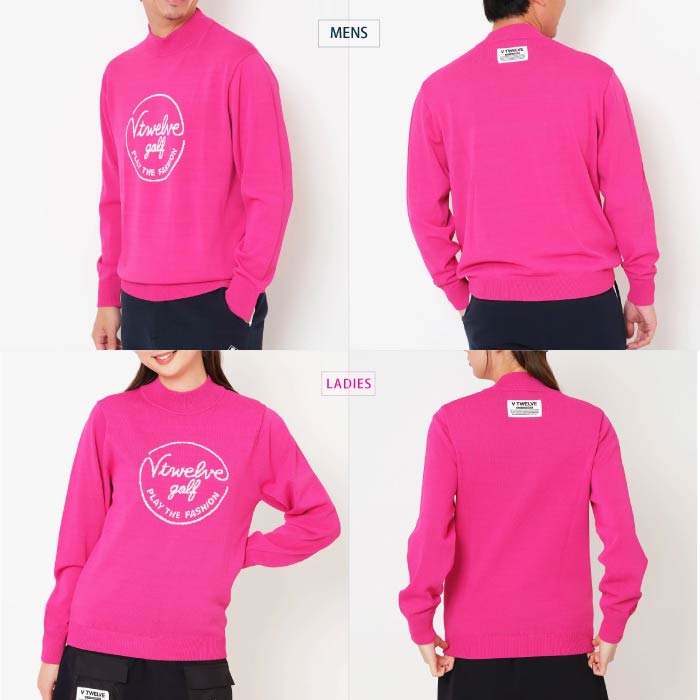 V12 ヴィトゥエルブ ゴルフウェア メンズ レディース MLOGO KNIT ニット かぶり ストレッチ V122520-KN01