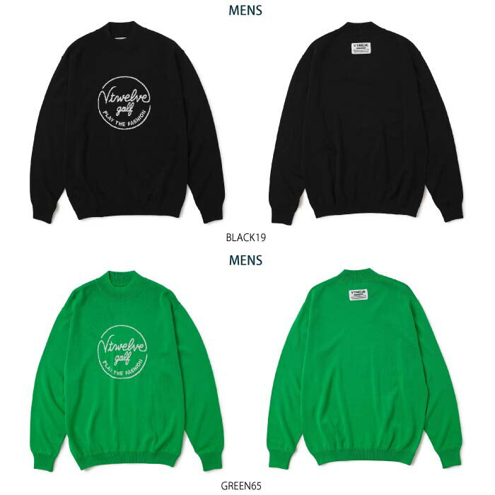 V12 ヴィトゥエルブ ゴルフウェア メンズ レディース MLOGO KNIT ニット かぶり ストレッチ V122520-KN01