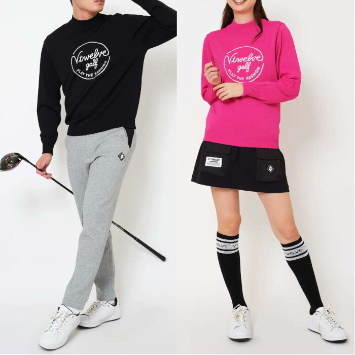 V12 ヴィトゥエルブ ゴルフウェア メンズ レディース MLOGO KNIT ニット かぶり ストレッチ V122520-KN01