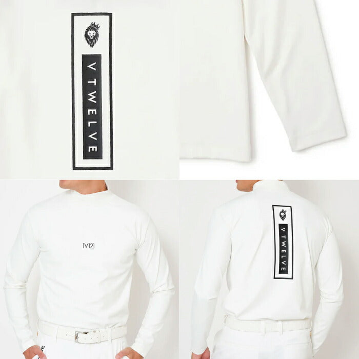 V12 ヴィトゥエルブ ゴルフウェア メンズ BACK BOT L/S MOCK ストレッチ 保温 V122520-MK04