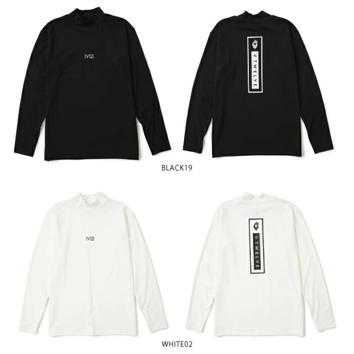 V12 ヴィトゥエルブ ゴルフウェア メンズ BACK BOT L/S MOCK ストレッチ 保温 V122520-MK04