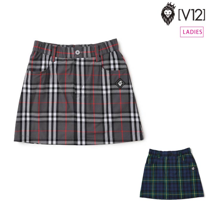 V12 ヴィトゥエルブ ゴルフウェア レディース BRI SKIRT ナイロン スカート 撥水 防風 ストレッチ V122520-SK01