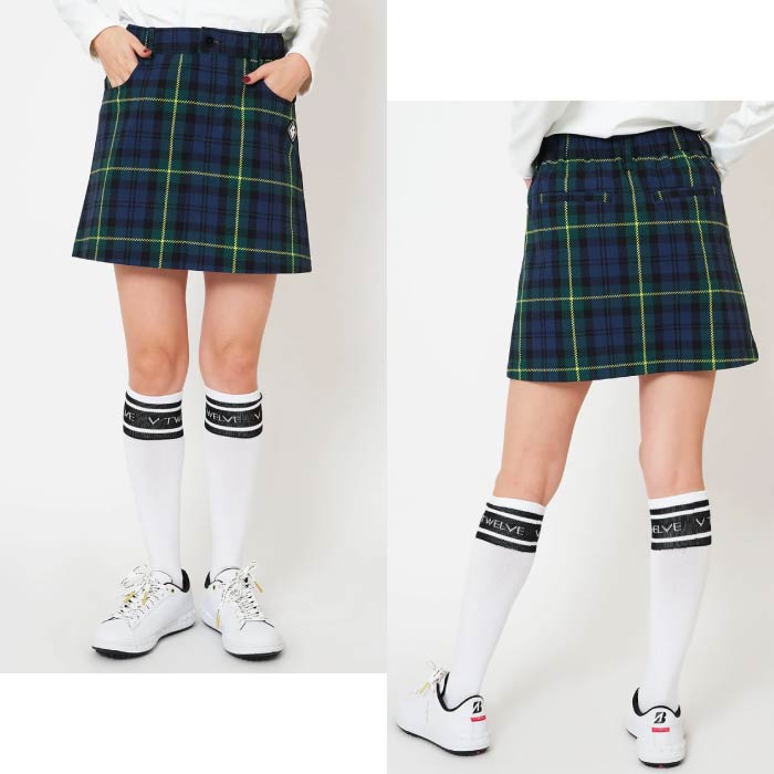 V12 ヴィトゥエルブ ゴルフウェア レディース BRI SKIRT ナイロン スカート 撥水 防風 ストレッチ V122520-SK01